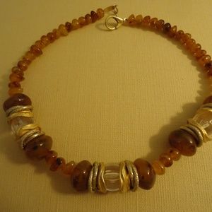 Margherita Buonanno vint faux amber 18" necklace